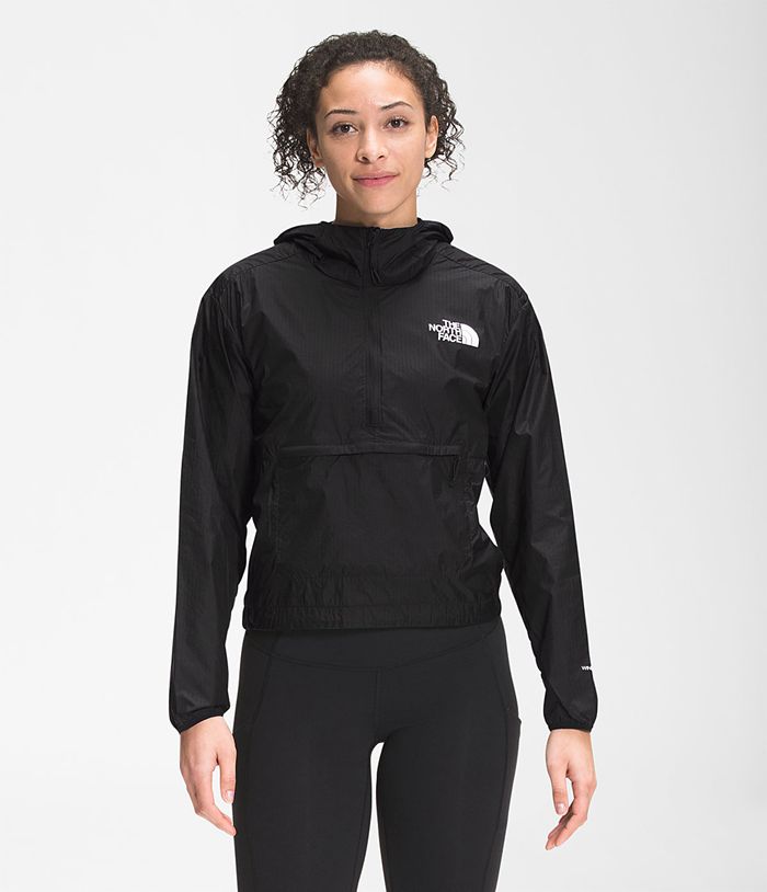Casaca Cortaviento The North Face Mujer Windy Peak Anorak Negras - Peru 61908OKEG